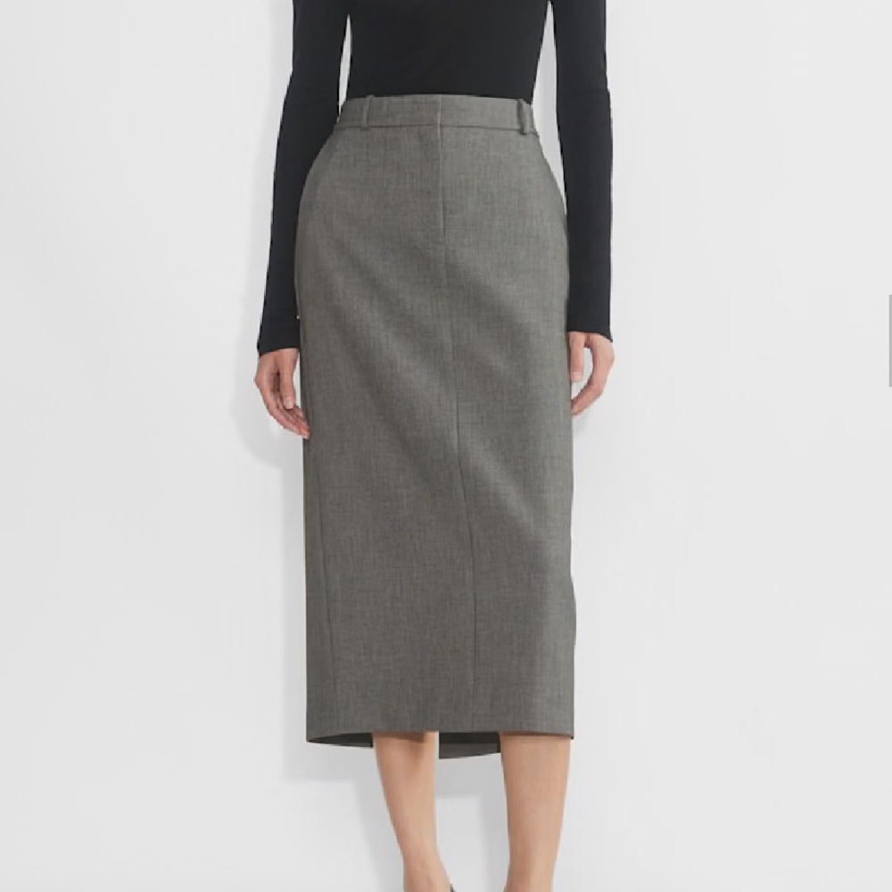 Aritzia Babaton Chisel Gray Maxi Pencil Women's Skirt